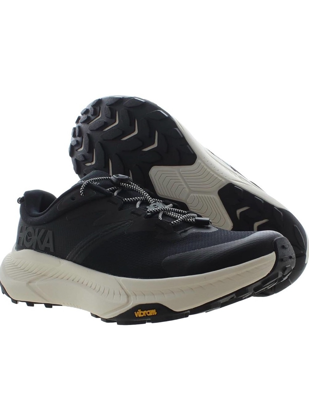 Hoka One One Transport (NWOT) Black and Cream Men's Trail Running Shoes